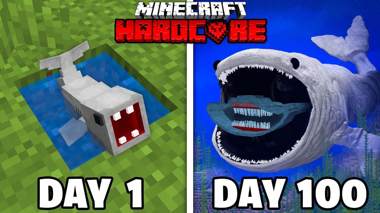 I Survived 100 Days as The BLOOP in Minecraft
